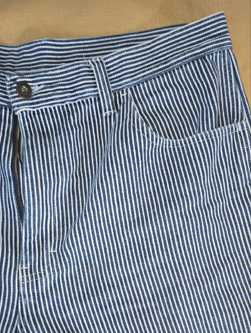 Dickies Blue and White Striped Casual Shorts